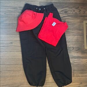 Black and red hip hop dance costume